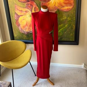Red long sleeve Zhivago dress